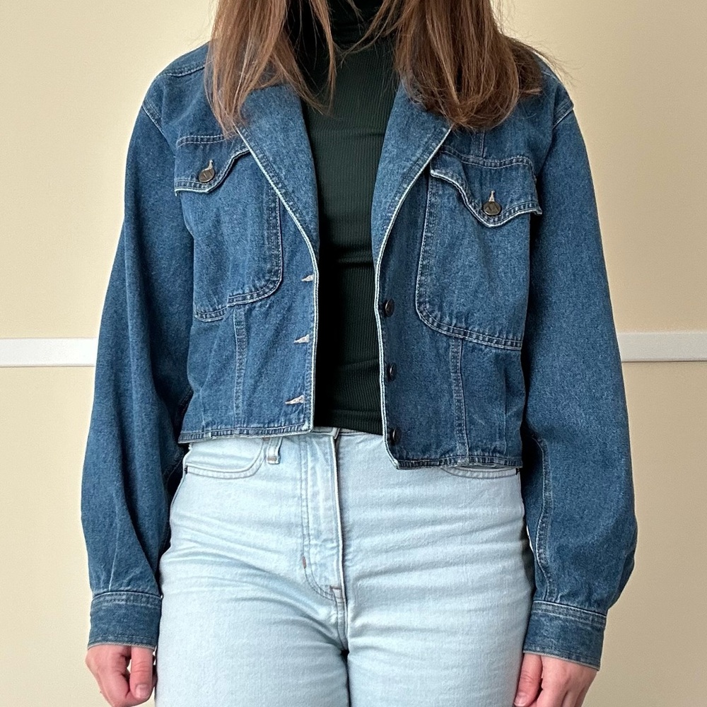 90’s Vintage Cropped Jean Jacket